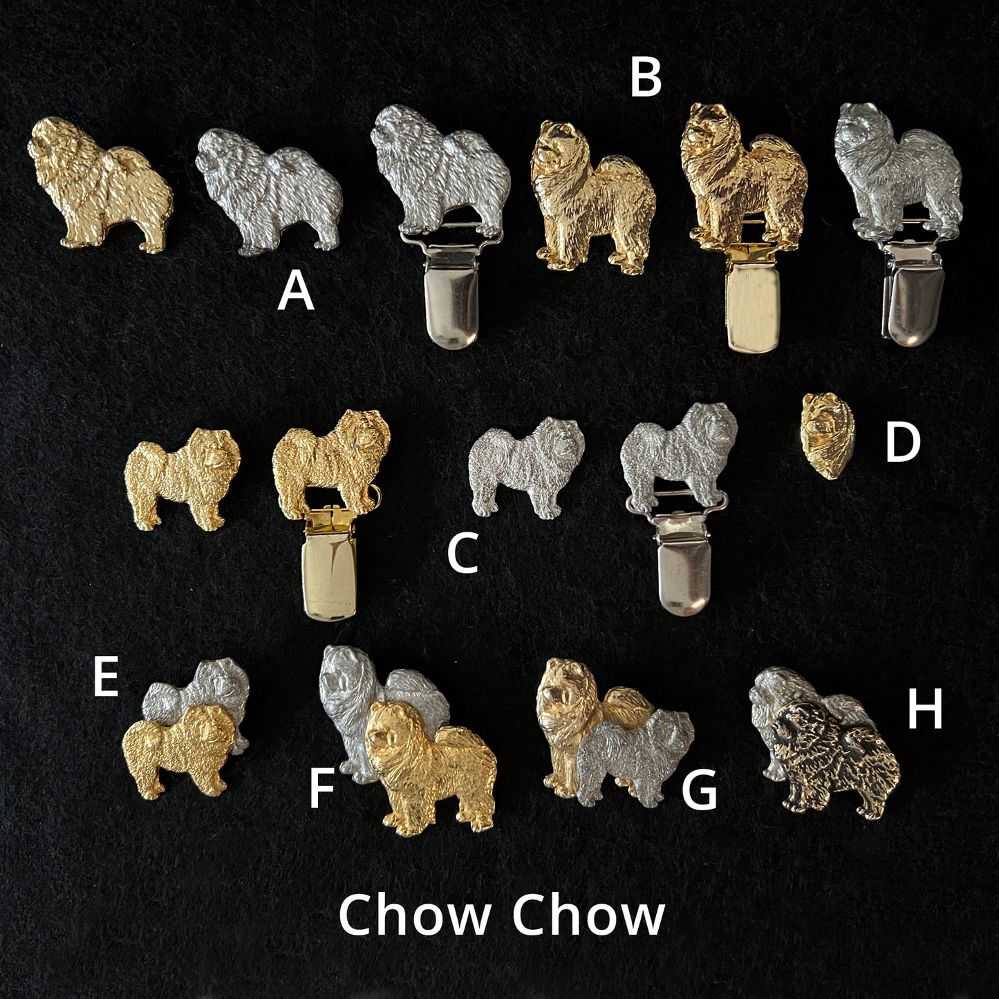 Chow Chow - Brooches, Showclips & Tiebars