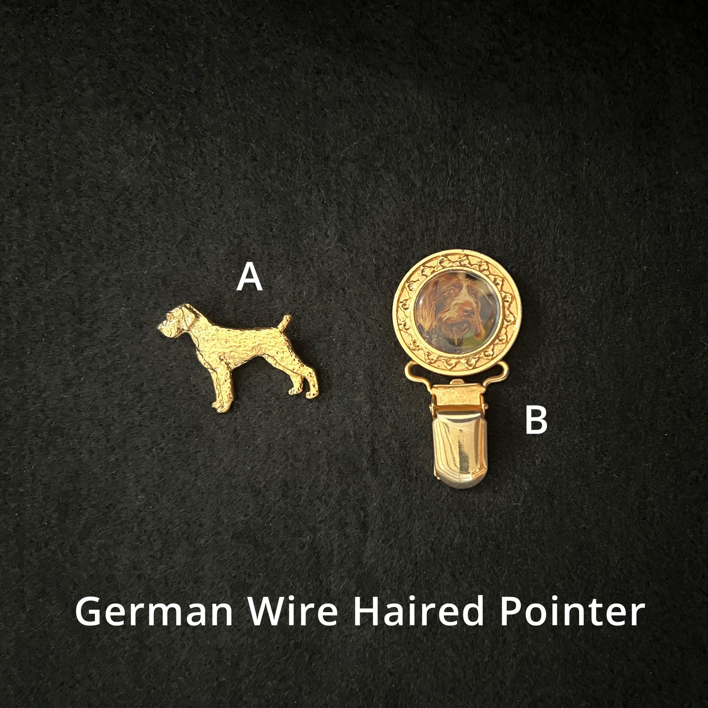 German Wirehaired Pointer - Brooches, Showclips & Tiebars