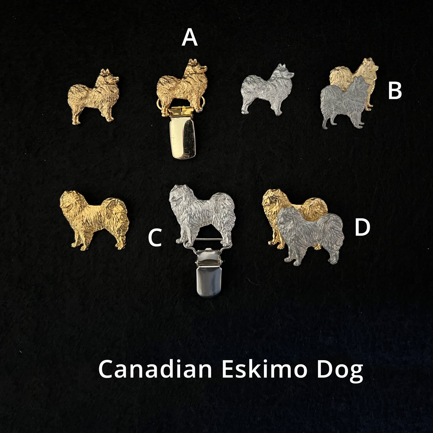 Canadian Eskimo Dog - Brooches, Showclips & Tiebars