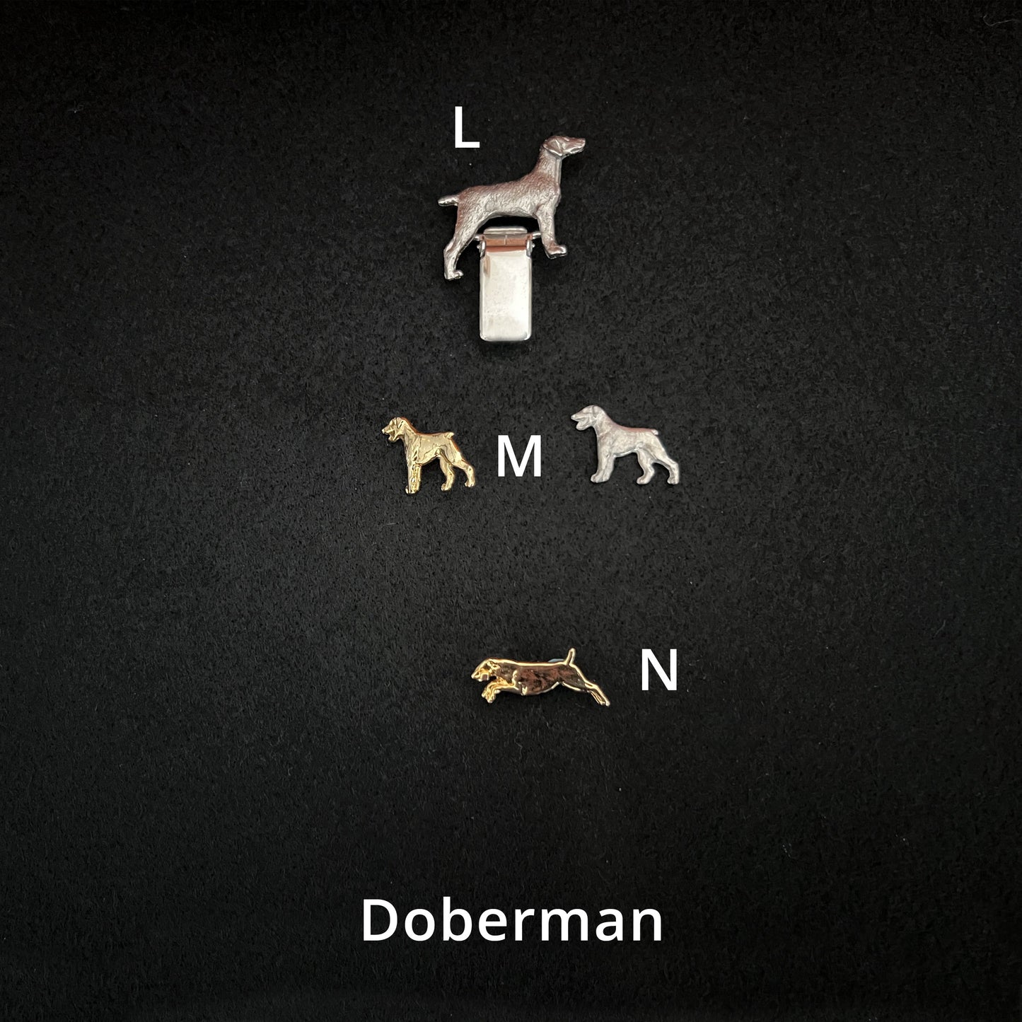 Doberman - Brooches, Showclips & Tiebars
