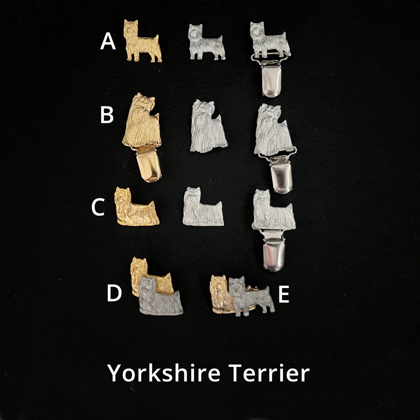Yorkshire Terrier - Brooches, Showclips & Tiebars