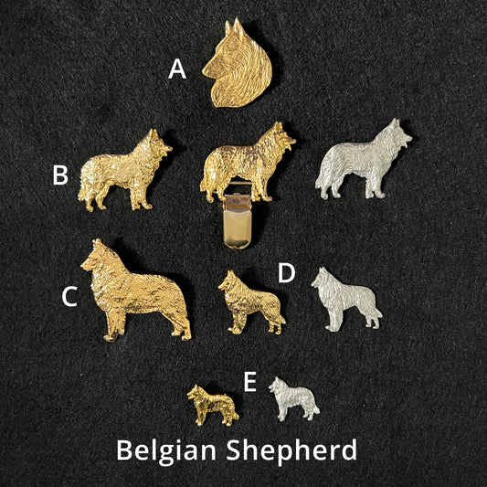 Belgian Shepherd - Brooches, Showclips & Tiebars