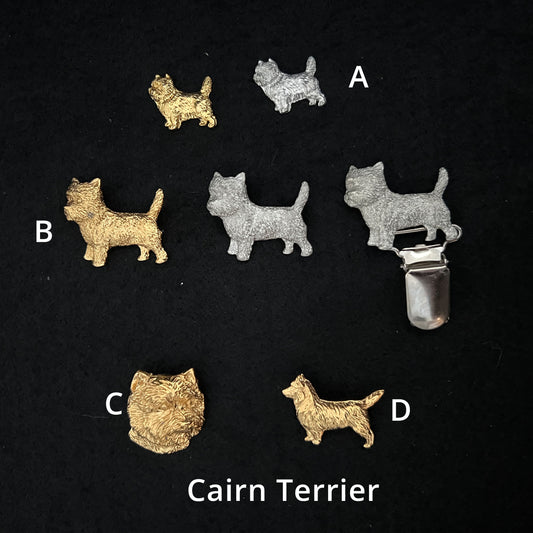 Cairn Terrier - Brooches, Showclips & Tiebars