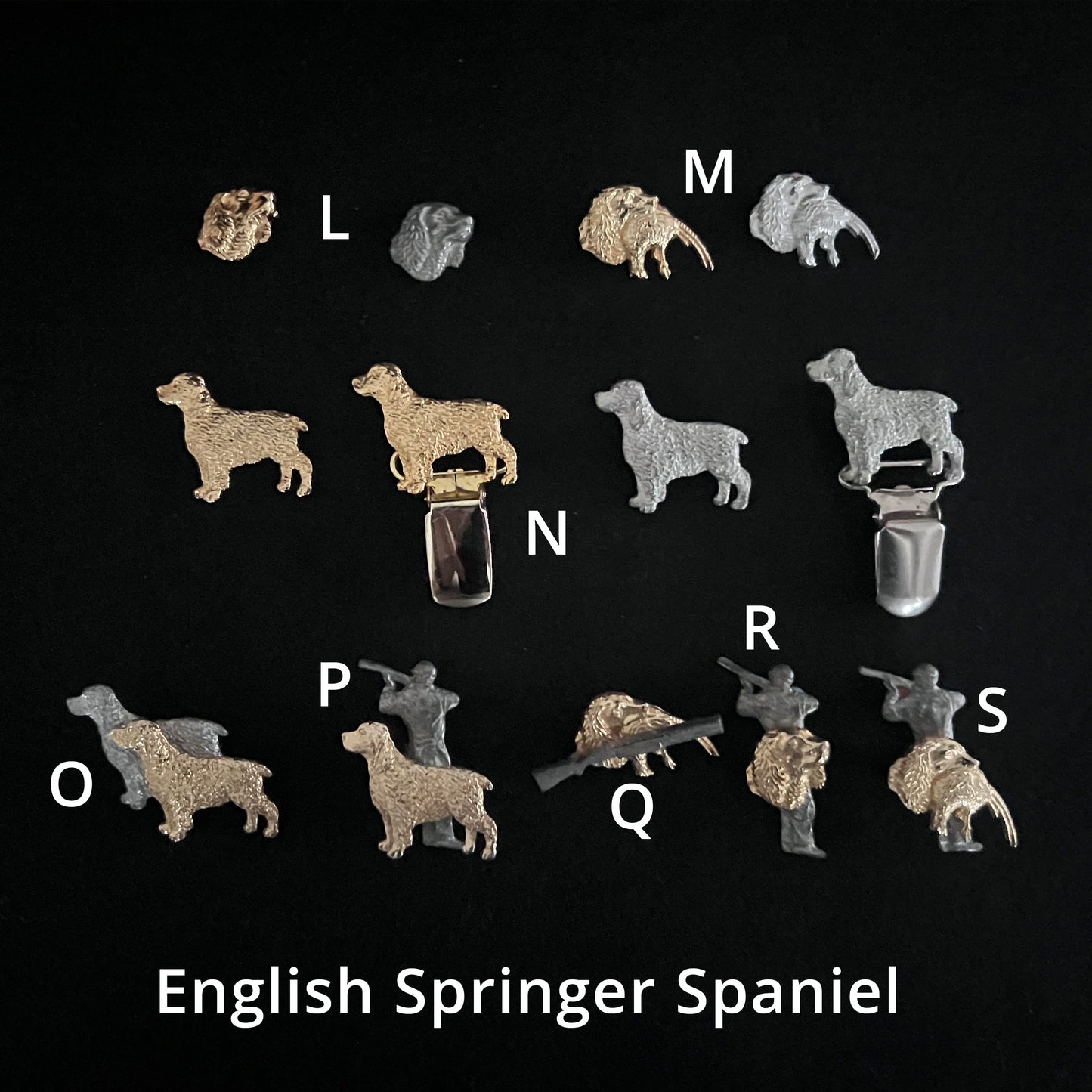 English Springer Spaniel - Brooches, Showclips & Tiebars