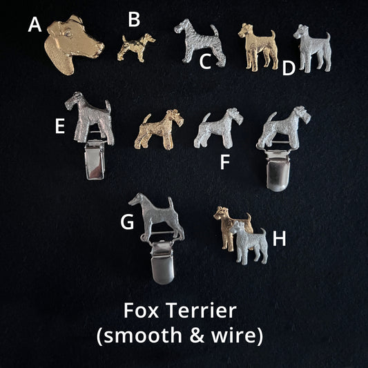 Fox Terrier (Smooth & Wire) - Brooches, Showclips & Tiebars