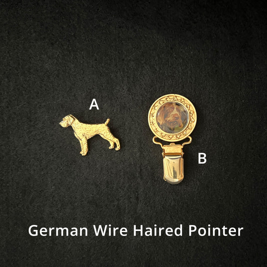 German Wirehaired Pointer - Brooches, Showclips & Tiebars