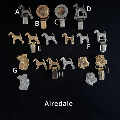 Airedale - Brooches, Showclips & Tiebars
