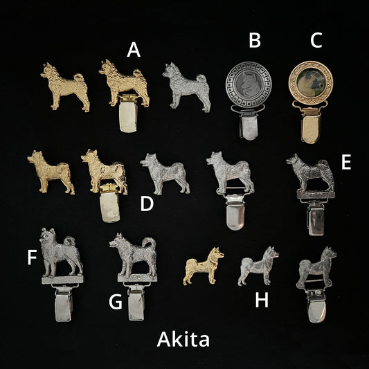 Akita - Brooches, Showclips & Tiebars