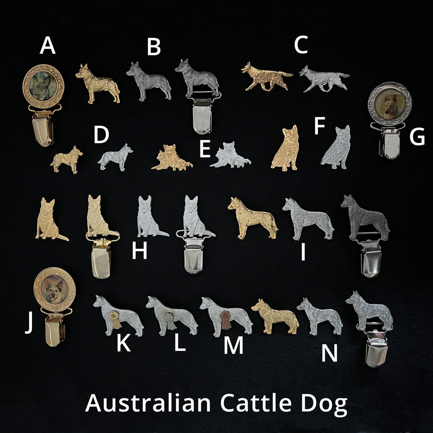 Australian Cattle Dog - Brooches, Showclips & Tiebars