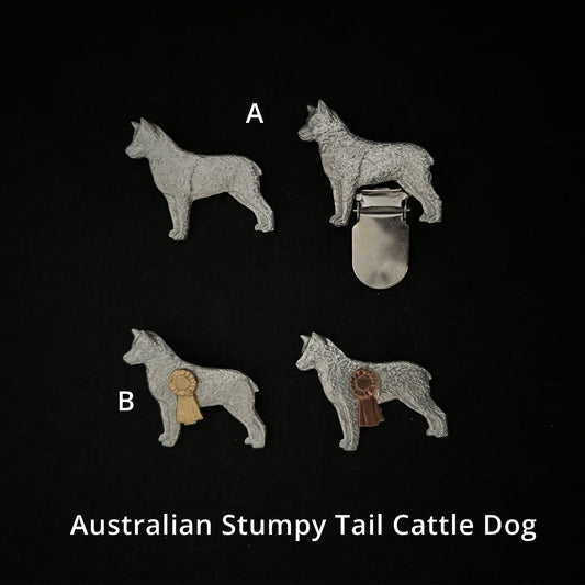 Australian Stumpy Tail Cattle Dog - Brooches, Showclips & Tiebars