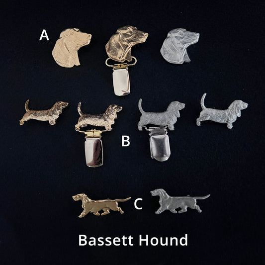 Bassett Hound - Brooches, Showclips & Tiebars