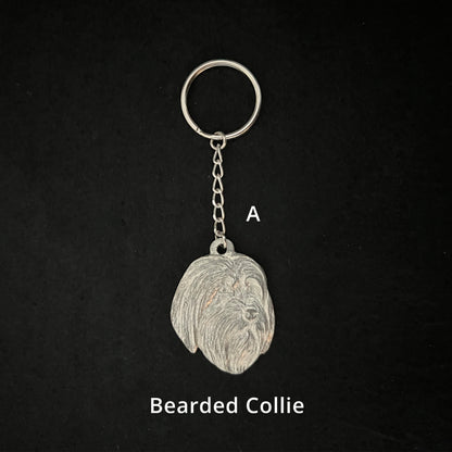 Bearded Collie - Keyrings