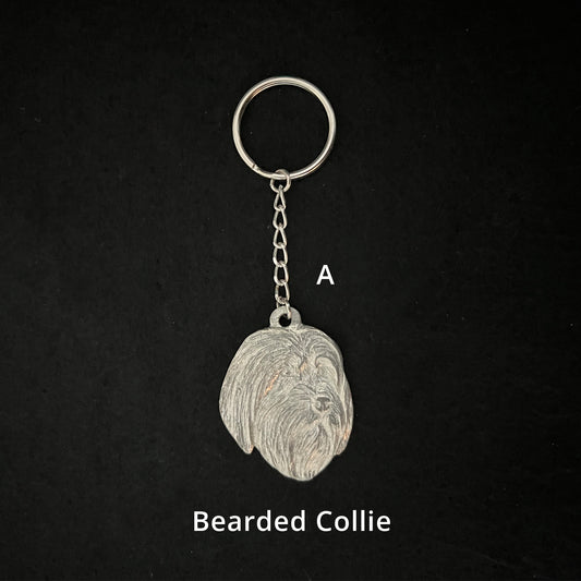 Bearded Collie - Keyrings