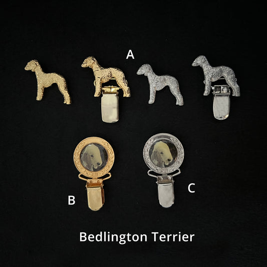 Bedlington Terrier - Brooches, Showclips & Tiebars