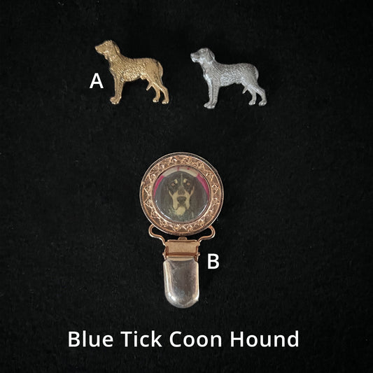 Blue Tick Coonhound - Brooches, Showclips & Tiebars