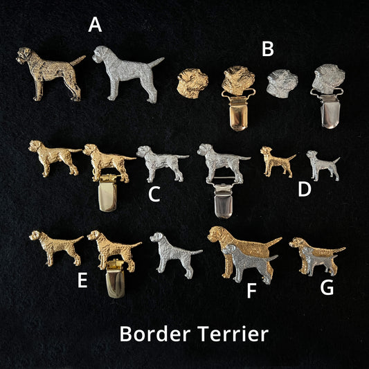 Border Terrier - Brooches, Showclips & Tiebars