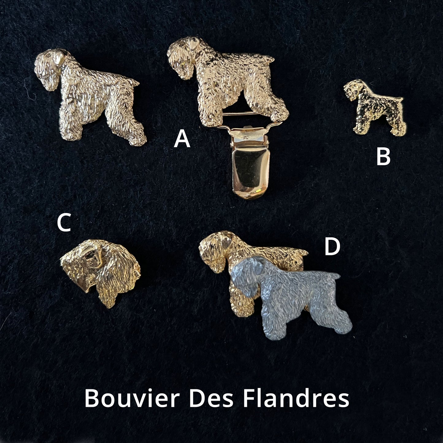 Bouvier Des Flandres - Brooches, Showclips & Tiebars