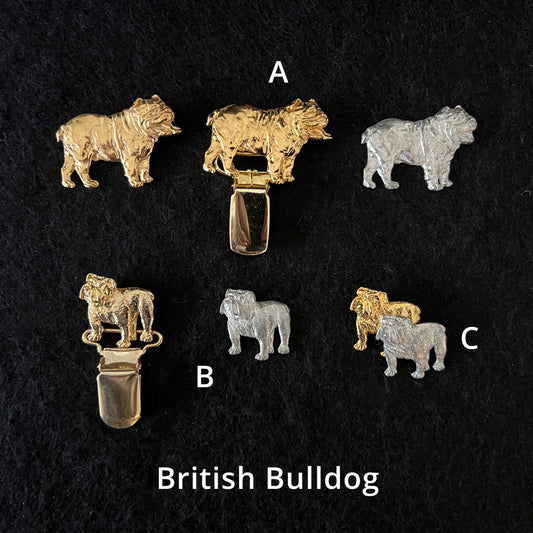 British Bulldog - Brooches, Showclips & Tiebars