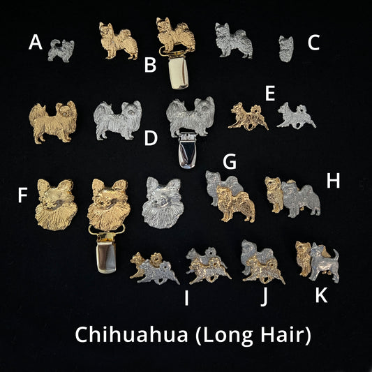Chihuahua Long Coat - Brooches, Showclips & Tiebars
