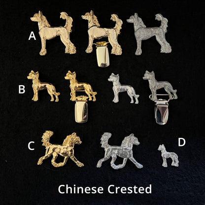 Chinese Crested - Brooches, Showclips & Tiebars