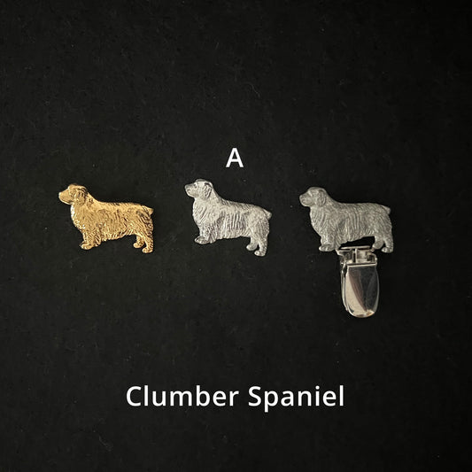 Clumber Spaniel - Brooches, Showclips & Tiebars