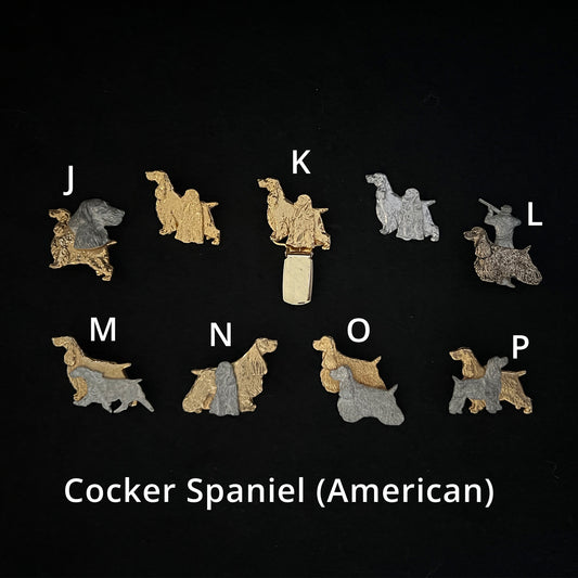 Cocker Spaniel (American) - Brooches, Showclips & Tiebars
