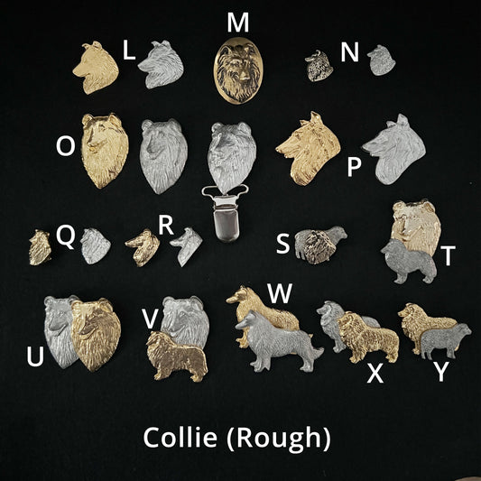 Collie (Rough) - Brooches, Showclips & Tiebars
