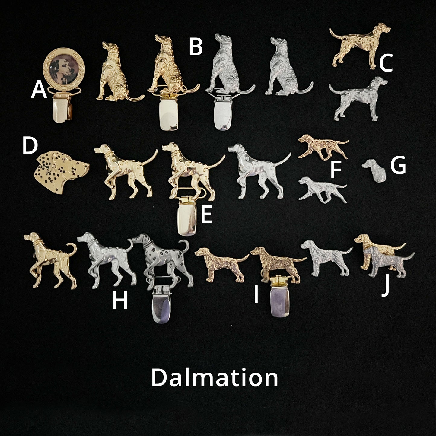 Dalmation - Brooches, Showclips & Tiebars