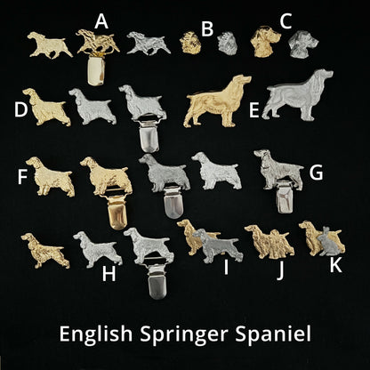 English Springer Spaniel - Brooches, Showclips & Tiebars