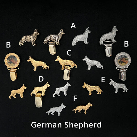 German Shepherd - Brooches, Showclips & Tiebars