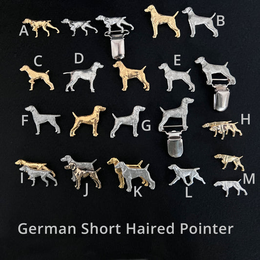 German Shorthaired Pointer - Brooches, Showclips & Tiebars