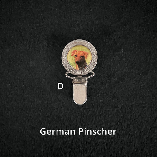German Pinscher - Brooches, Showclips & Tiebars