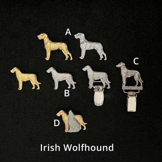 Irish Wolfhound - Brooches, Showclips & Tiebars
