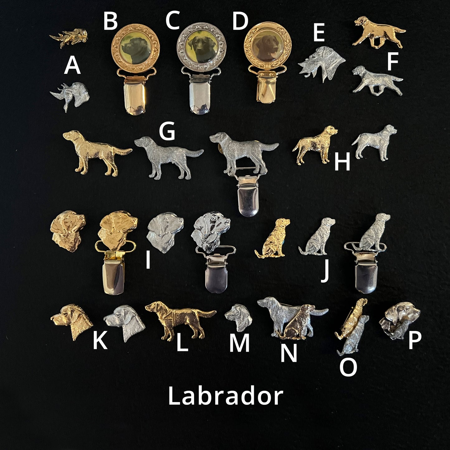 Labrador Retriever - Brooches, Showclips & Tiebars