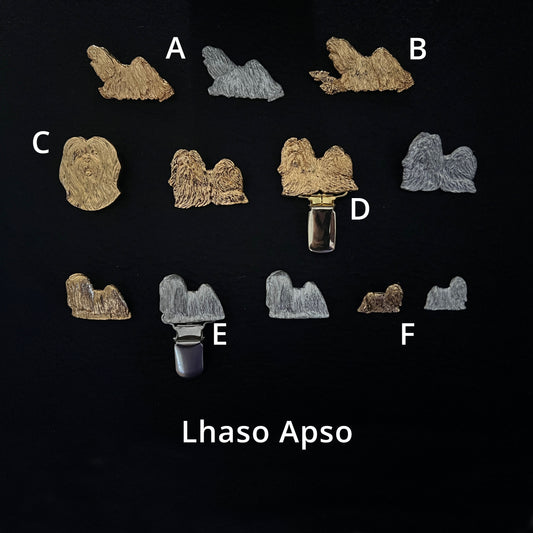 Lhaso Apso - Brooches, Showclips & Tiebars