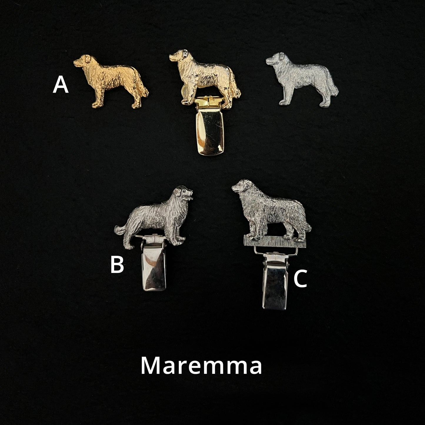 Maremma - Brooches, Showclips & Tiebars