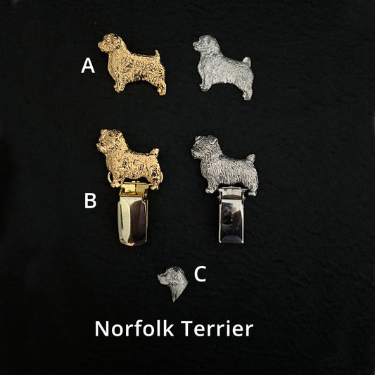 Norfolk Terrier - Brooches, Showclips & Tiebars