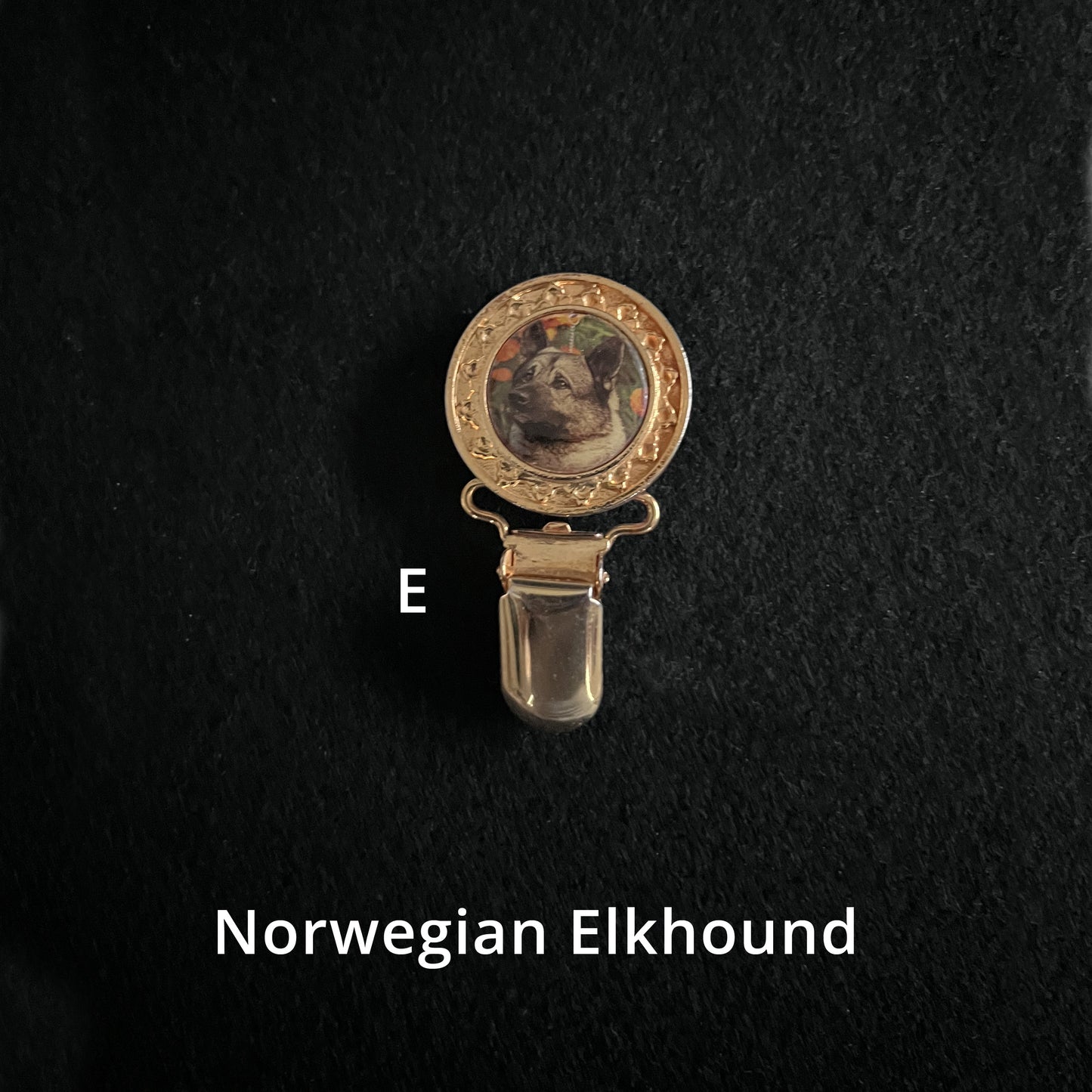 Norwegian Elkhound - Brooches, Showclips & Tiebars