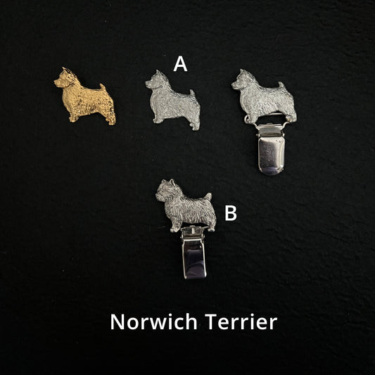 Norwich Terrier - Brooches, Showclips & Tiebars