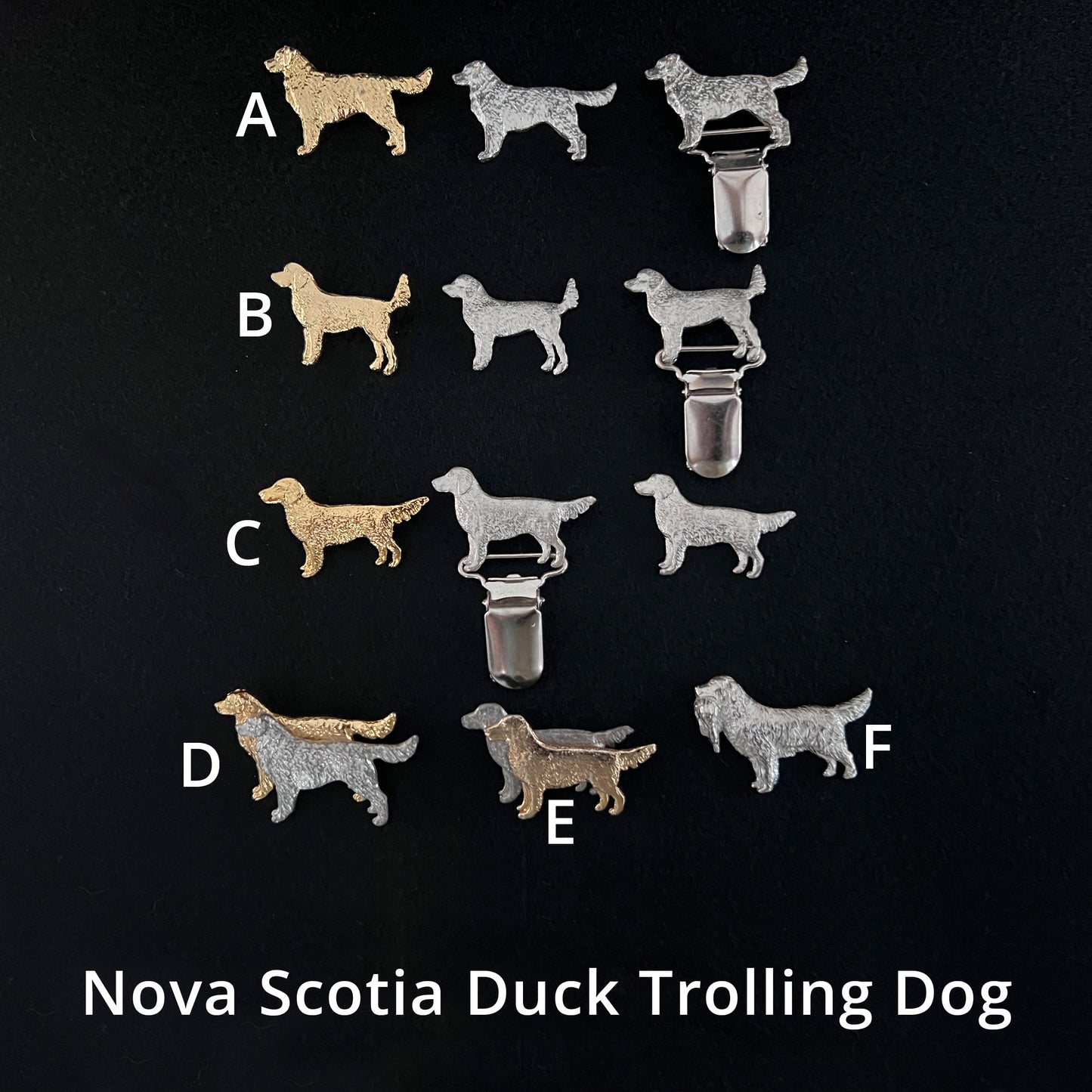 Nova Scotia Duck Trolling Dog - Brooches, Showclips & Tiebars