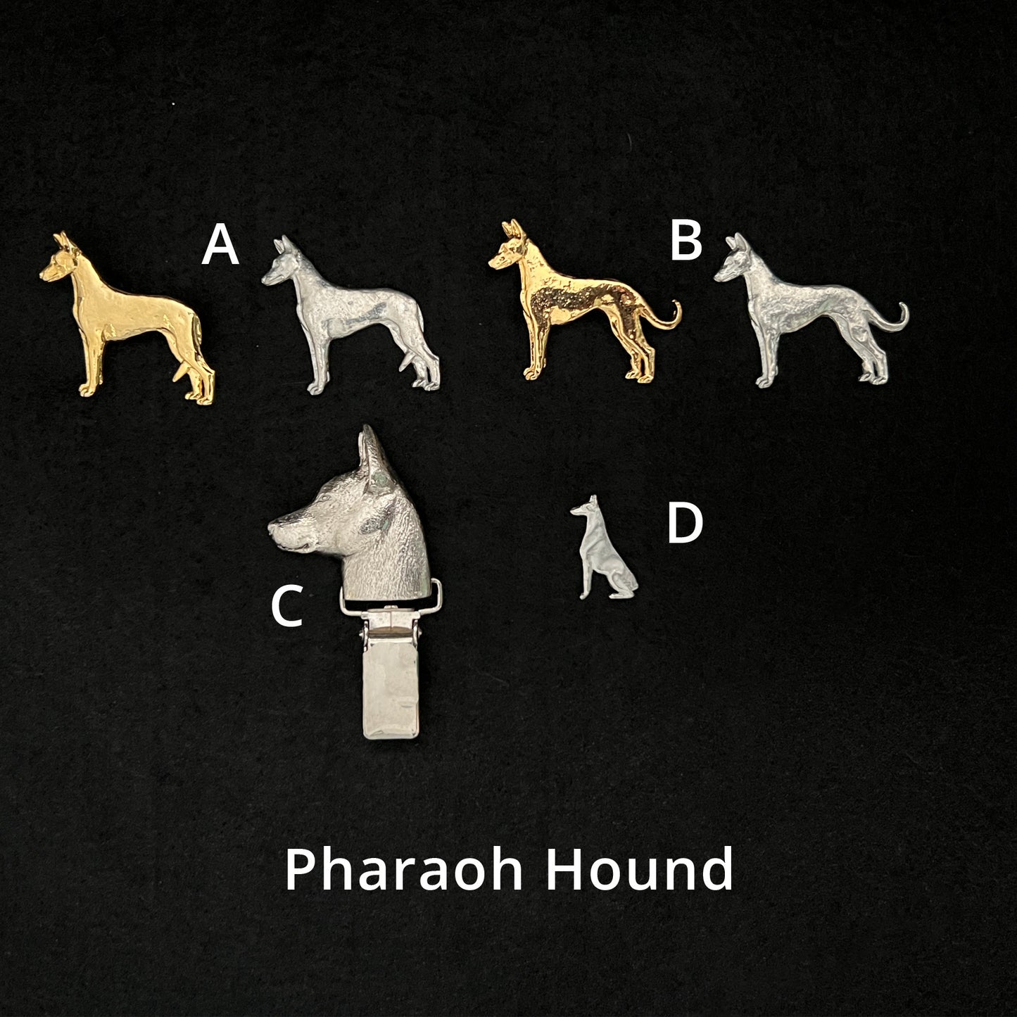 Pharoah Hound - Brooches, Showclips & Tiebars