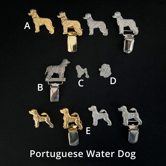 Portuguese Water Dog - Brooches, Showclips & Tiebars