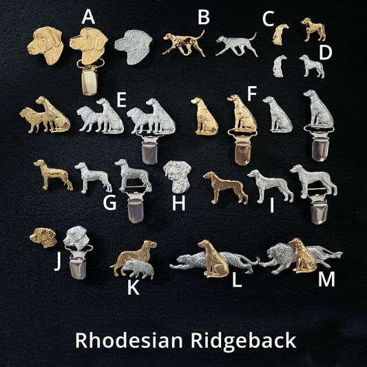 Rhodesian Ridgeback - Brooches, Showclips & Tiebars
