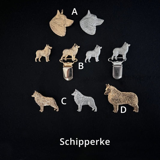 Schipperke - Brooches, Showclips & Tiebars