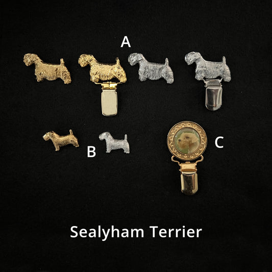 Sealyham Terrier - Brooches, Showclips & Tiebars