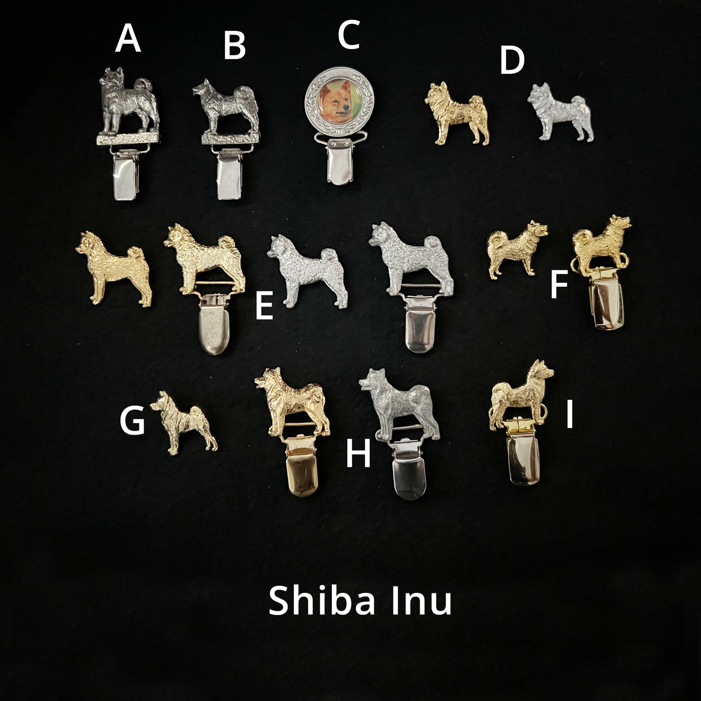 Shiba Inu - Brooches, Showclips & Tiebars