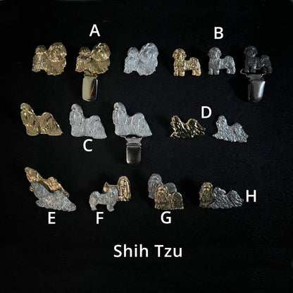 Shih Tzu -  Brooches, Showclips & Tiebars