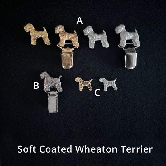 Soft Coated Wheaton Terrier - Brooches, Showclips & Tiebars