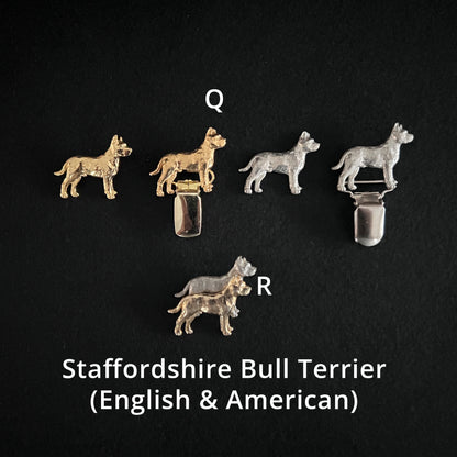 Staffordshire Bull Terrier (English & American) - Brooches, Showclips & Tiebars