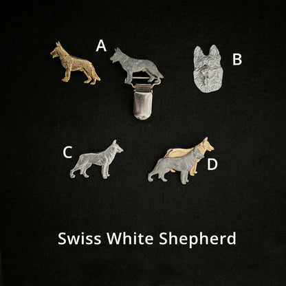 Swiss White Shepherd - Brooches, Showclips & Tiebars